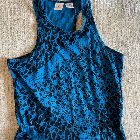 Armani Exchange Sleeveless Blue & Black Top - Picture 4 of 4